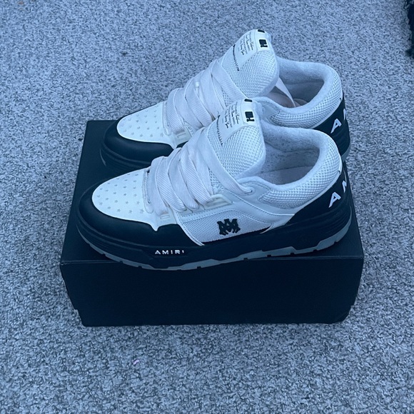 AMIRI White and Black Skate-Inspired Sneakers